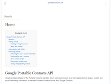 Tablet Screenshot of portablecontacts.net